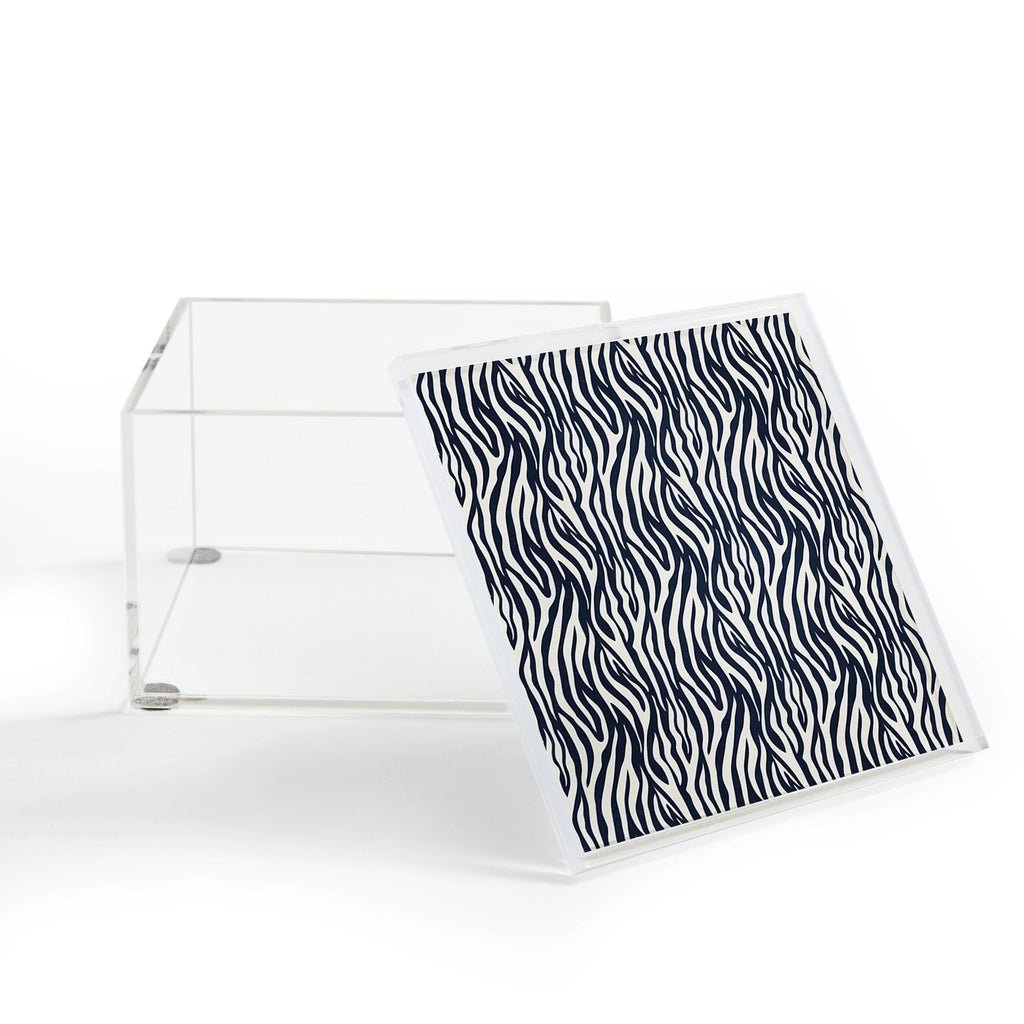 Avenie BR Navy Tiger Stripes Acrylic Box