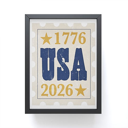DENY Designs USA Stamp Framed Mini Art Print