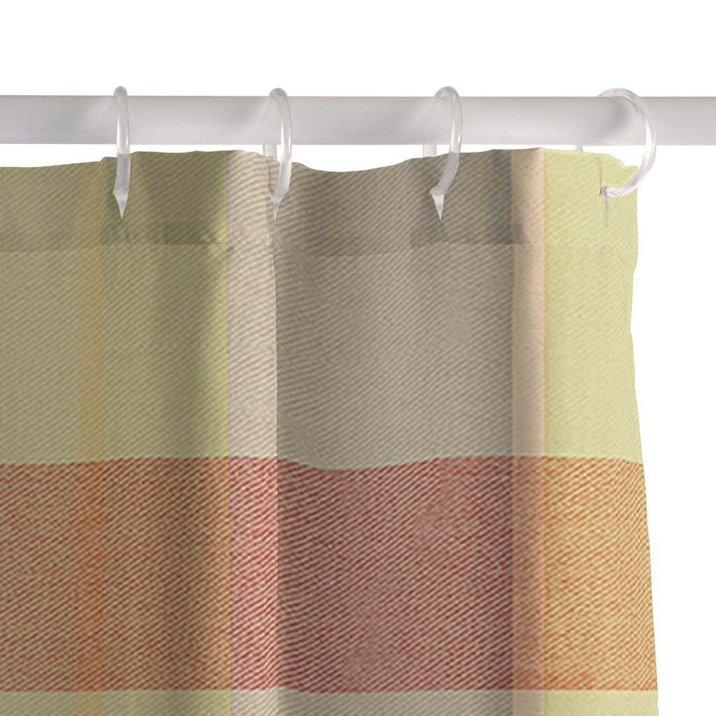 Marta Barragan Camarasa Retro Picnic Plaid Warm Tones Shower Curtain