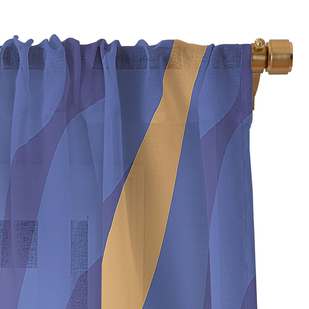 Camilla Foss Pebbles in Stream Sheer Window Curtain