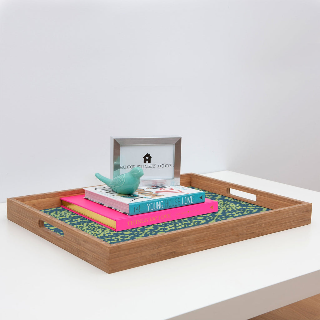 Marta Barragan Camarasa Nostalgic Grid Design Rectangular Tray