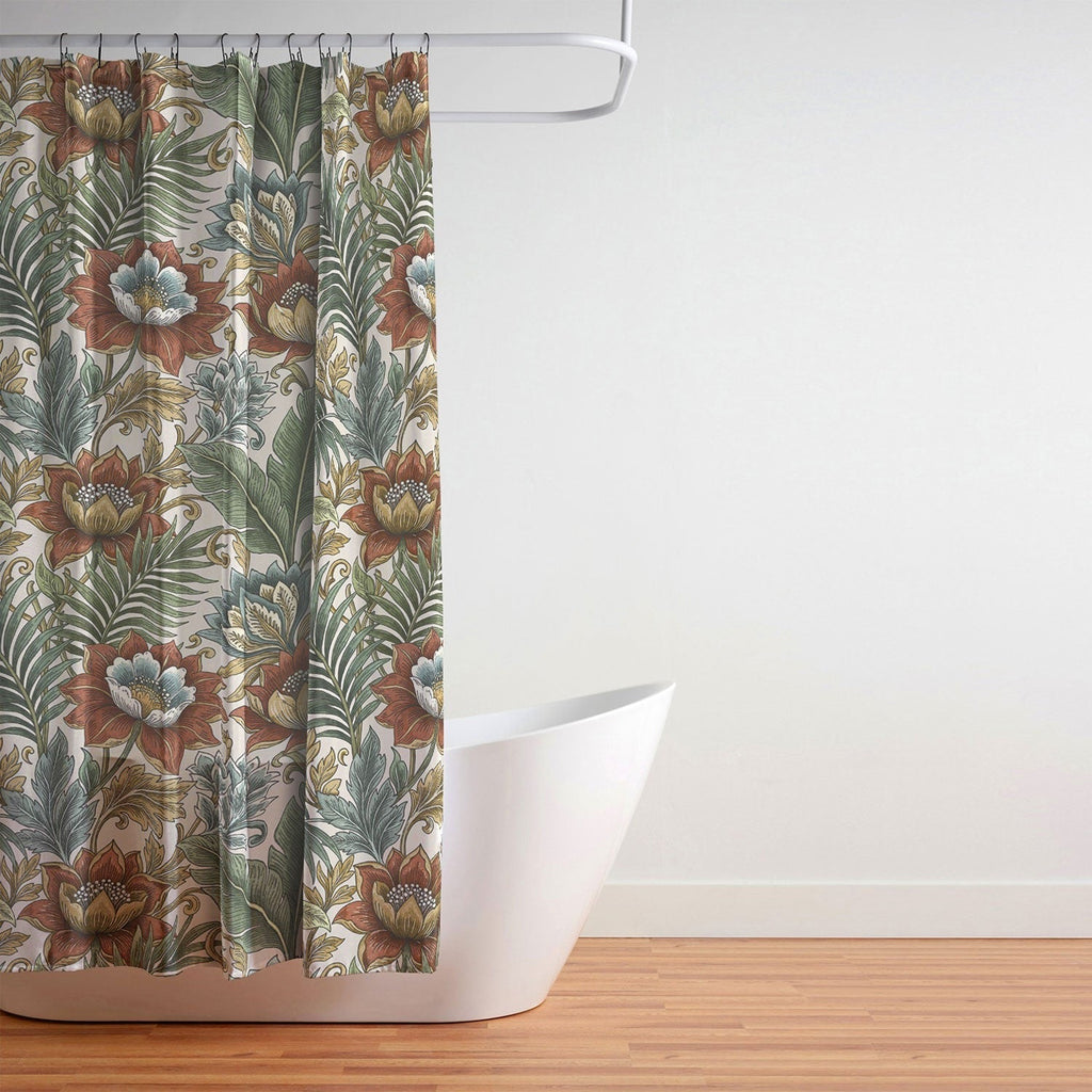 Marta Barragan Camarasa Retro Jungle Garden Shower Curtain