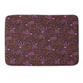 Little Om Pattern Shooting Stars plum Memory Foam Bath Mat