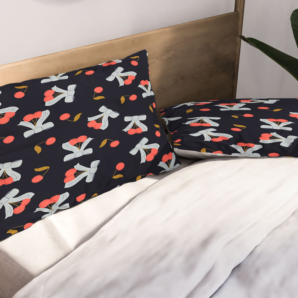 Jennifer Labre Cherries and Bows Pillow Shams