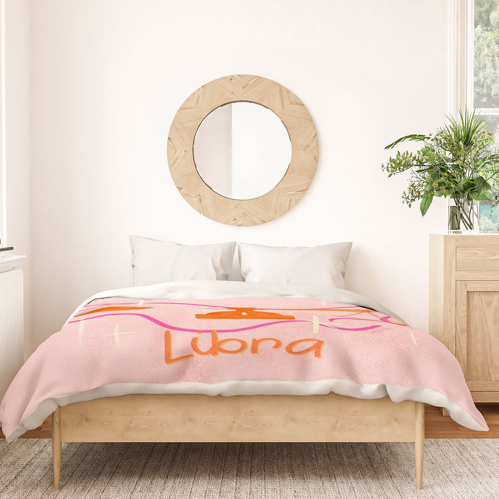 Little Om Zodiac Signs Libra Duvet Cover