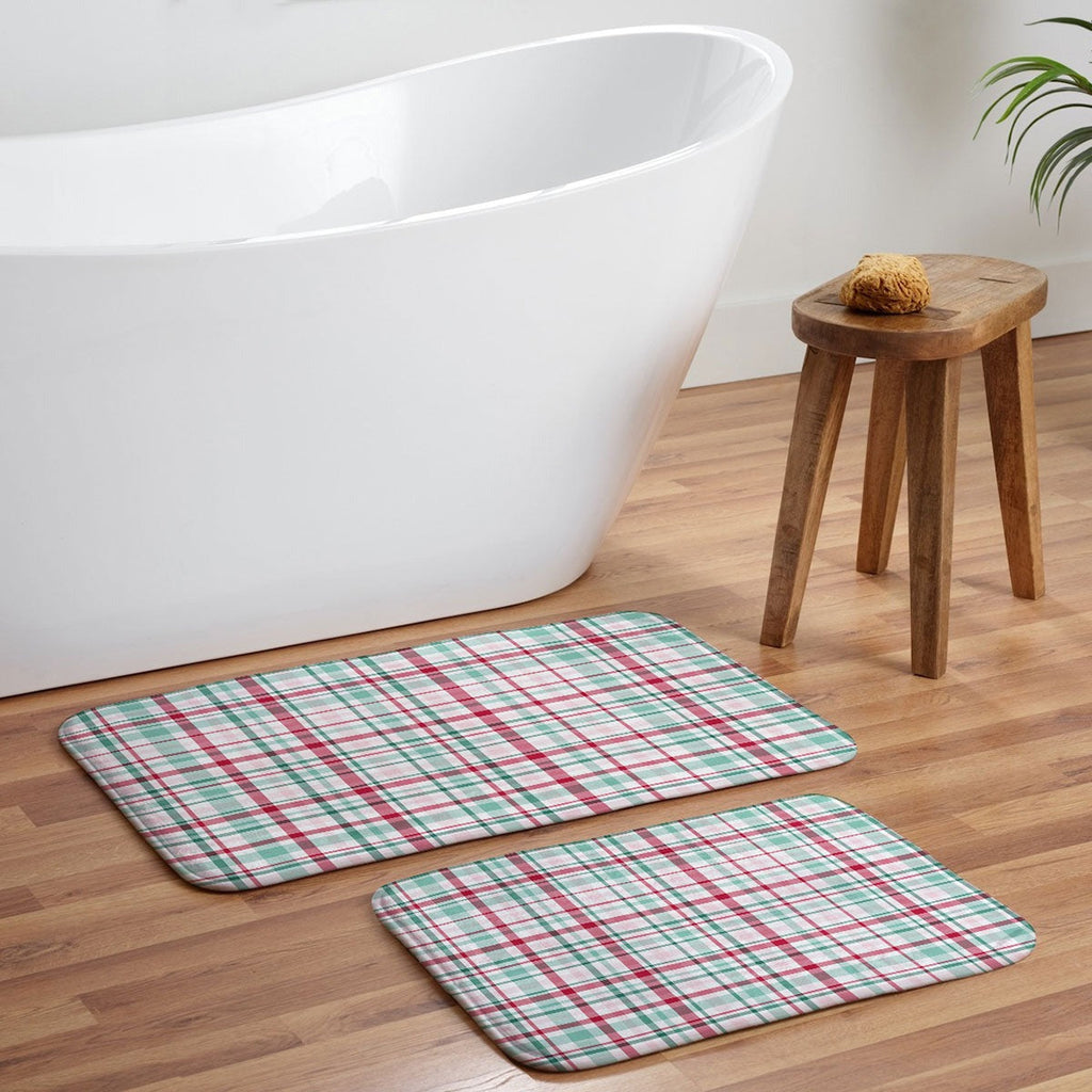 Lisa Argyropoulos Merry Vintage Plaid Memory Foam Bath Mat