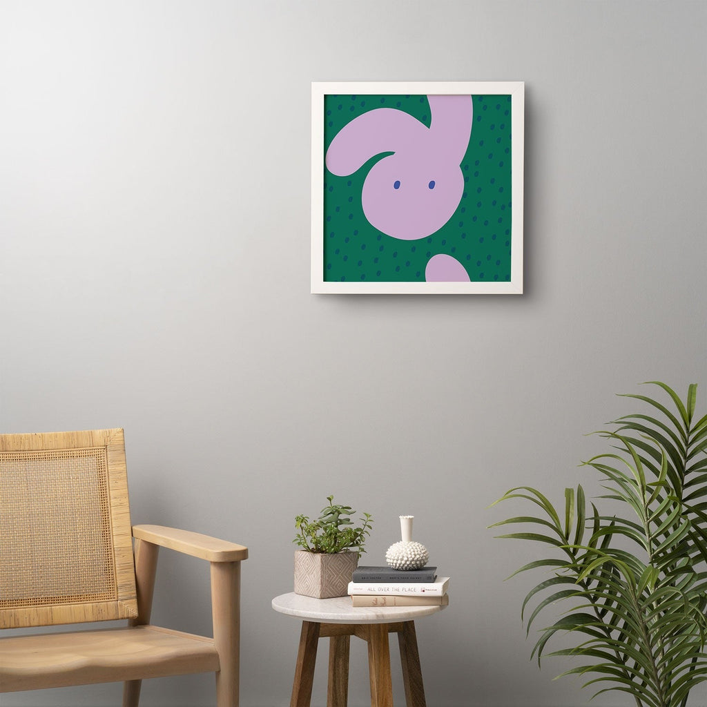 Camilla Foss Pebbles and Rabbit Framed Wall Art