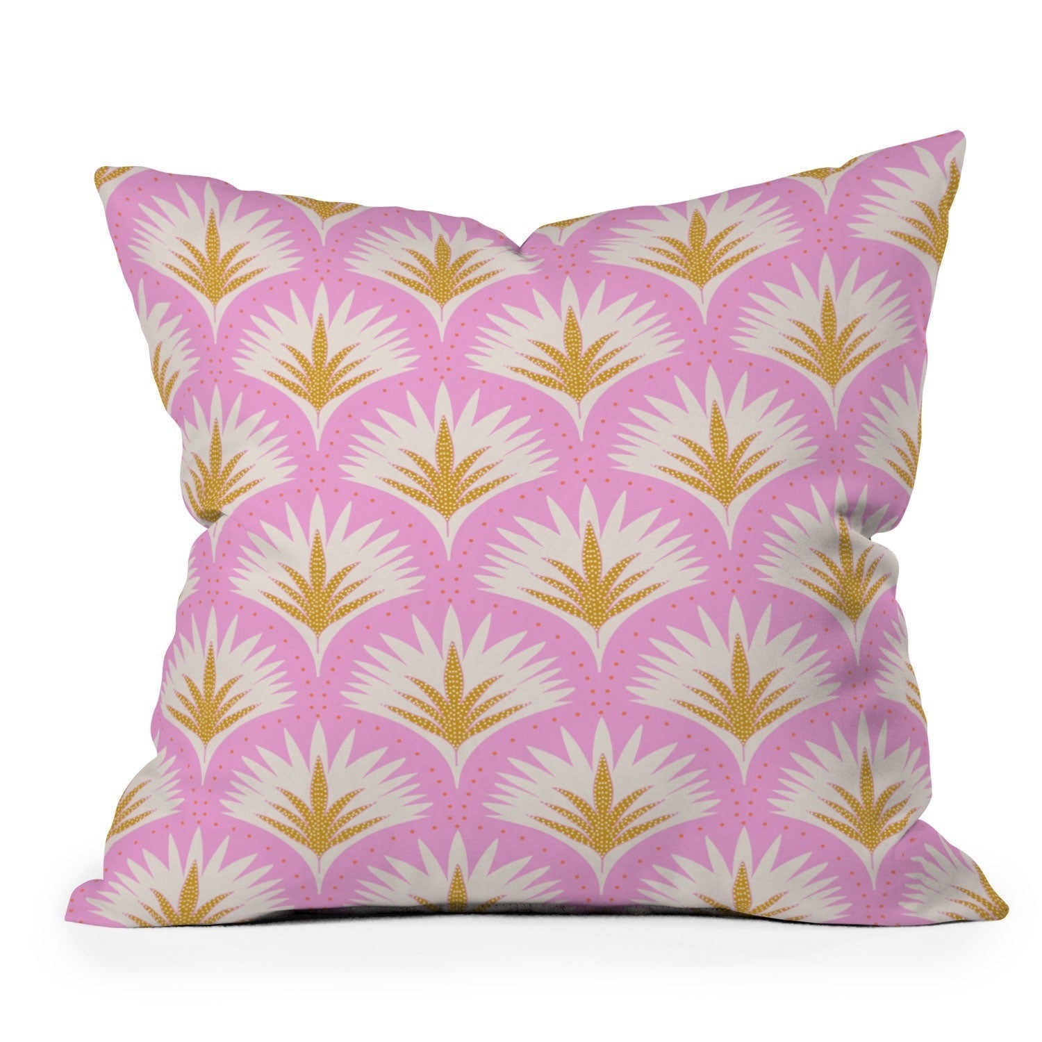 Jennifer Labre Pink Palmetto Throw Pillow