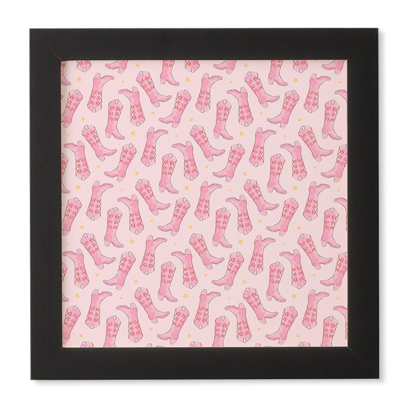 Love_Ryming Stars and Boots Framed Wall Art