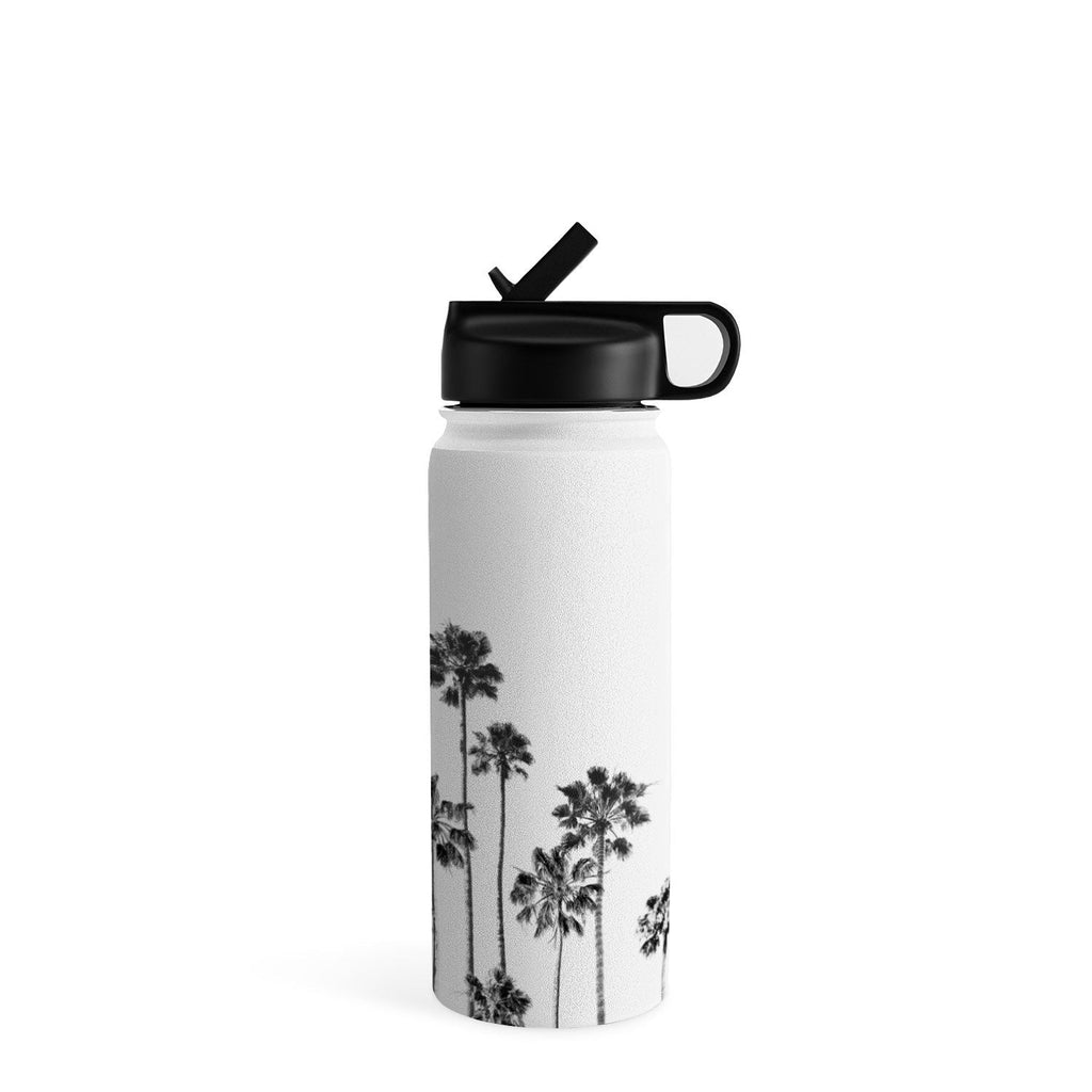 Gal Design Black And White Palms Water Bottle