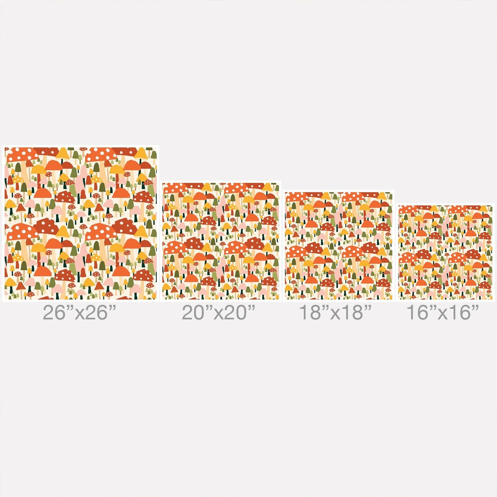 Valeria Frustaci autumnal mushrooms Throw Pillow
