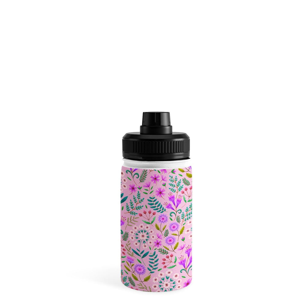 Pimlada Phuapradit Ditsy Purple Floral Half Drop Water Bottle