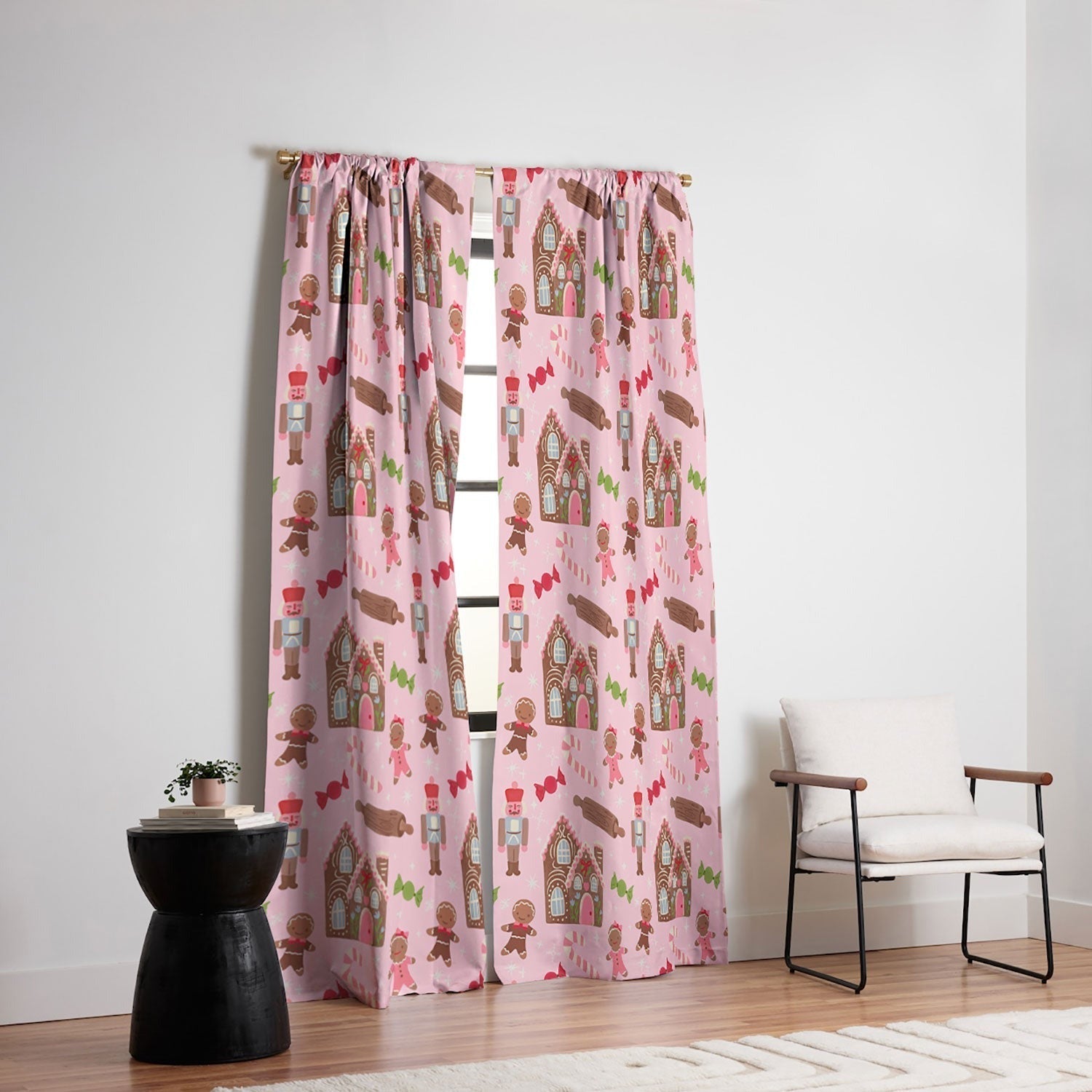 carriecantwell Sweet Christmas Holidays Blackout Window Curtain