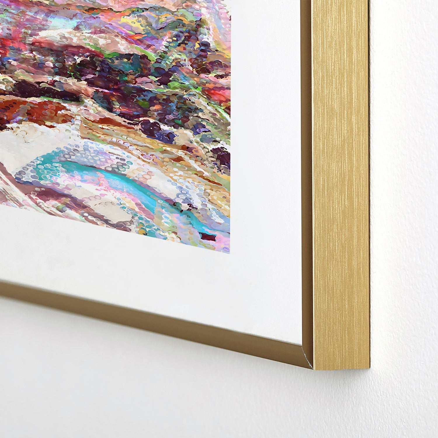 83 Oranges Sequin Haze Metal Framed Art Print