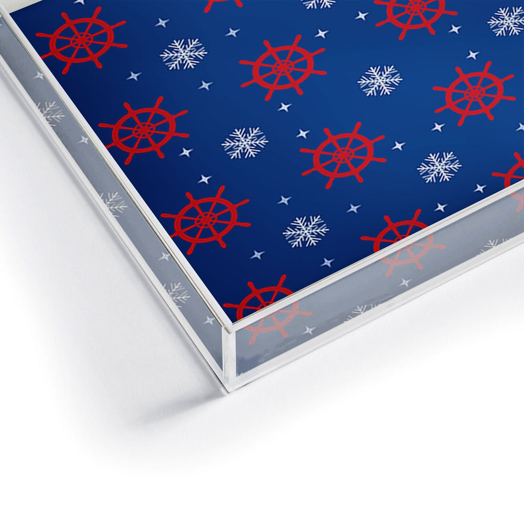 Design by Spark Holiday Helms and Snowflakes Acrylic Tray