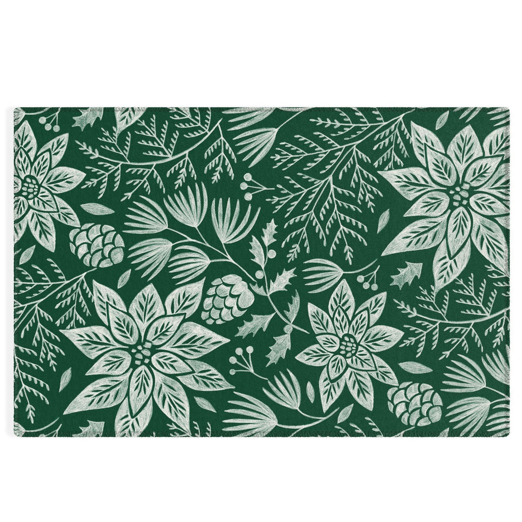Pimlada Phuapradit Christmas Poinsettia Outdoor Rug