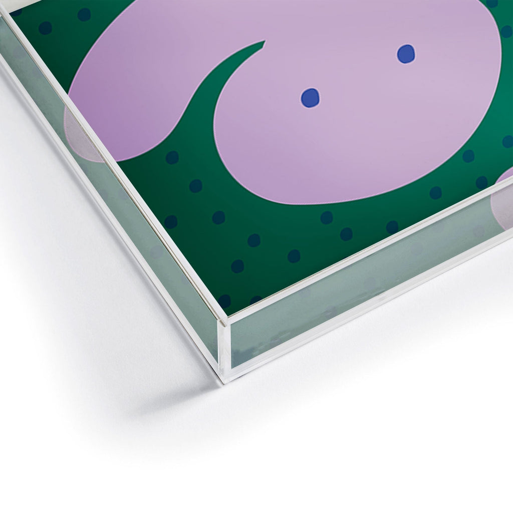Camilla Foss Pebbles and Rabbit Acrylic Tray