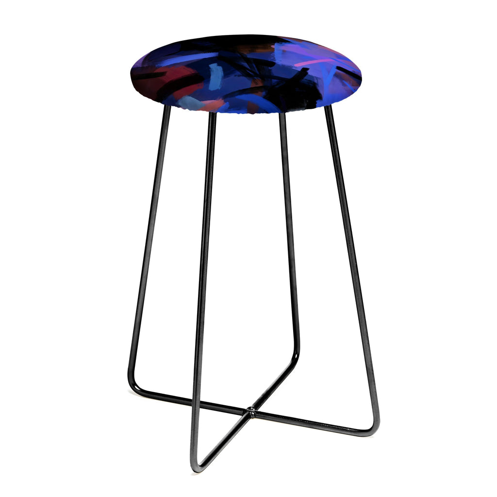 83 Oranges Midnight Sparks Counter Stool