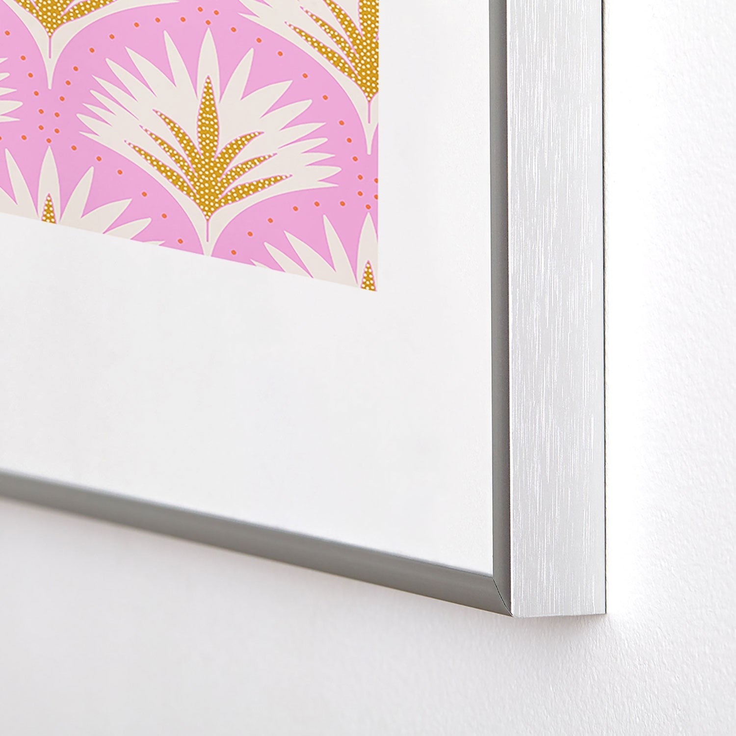 Jennifer Labre Pink Palmetto Metal Framed Art Print