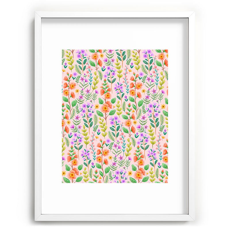 Pimlada Phuapradit Ditsy Spring Floral Recessed Framing Rectangle