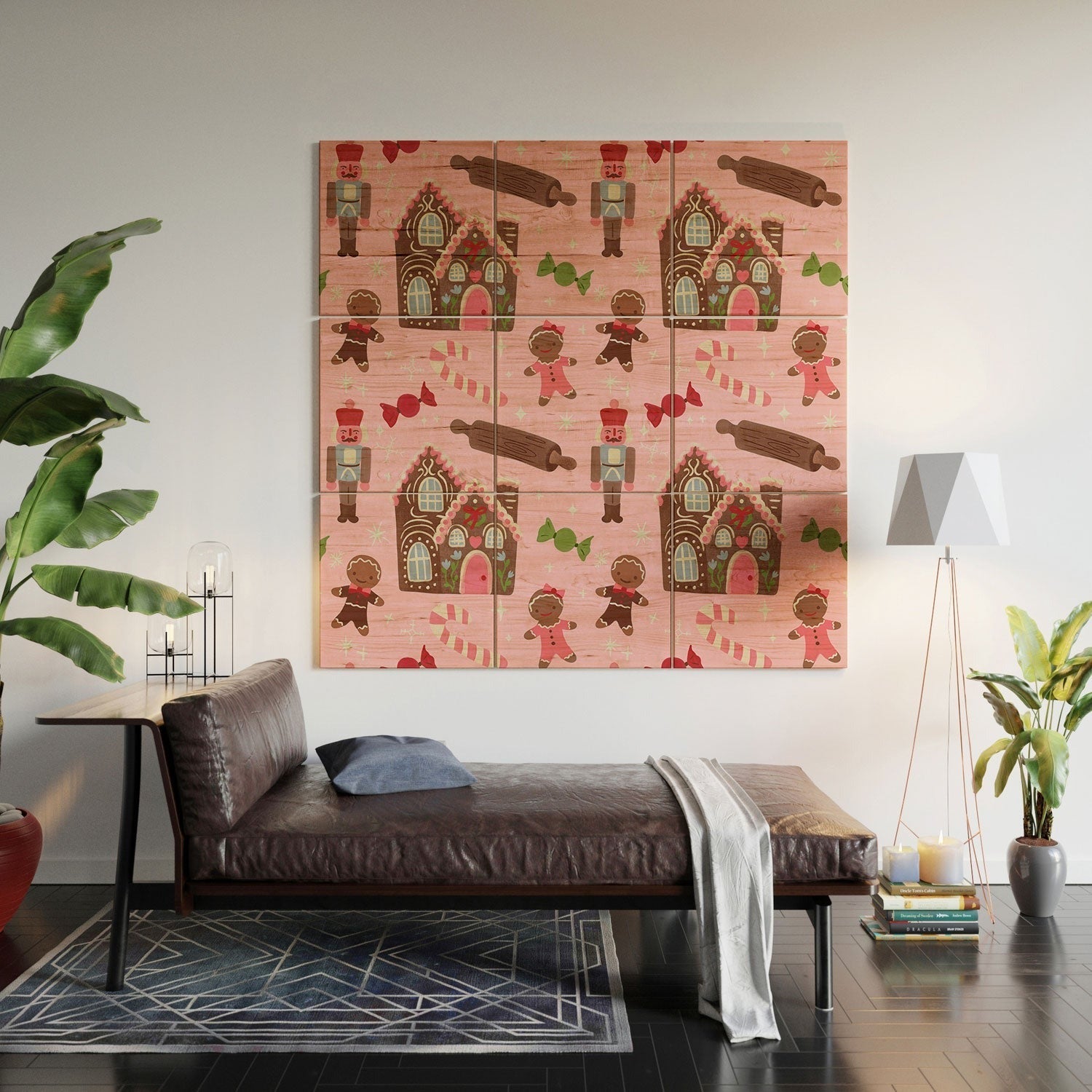 carriecantwell Sweet Christmas Holidays Wood Wall Mural