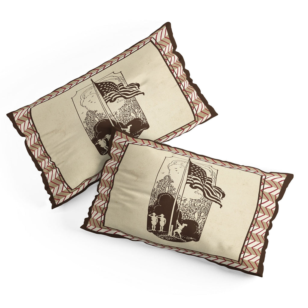 DENY Designs Flag Raisers Striped Square Pillow Shams