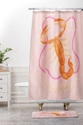 Little Om Zodiac Sign Scorpio Shower Curtain And Mat