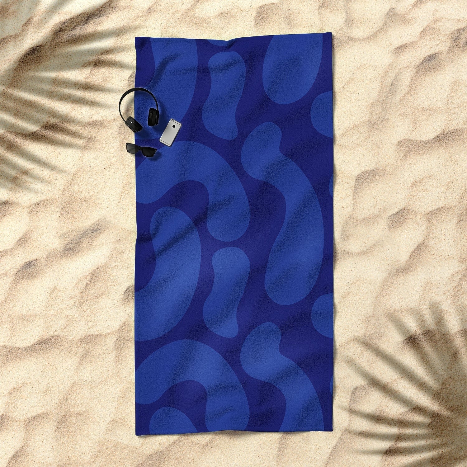 Camilla Foss Blue Pebble Beach Towel