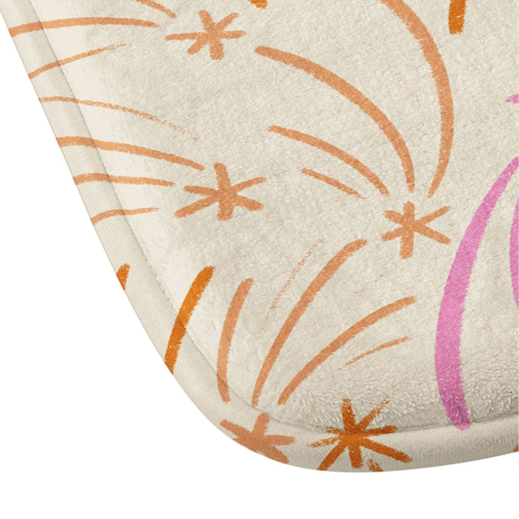Little Om Pattern Shooting Stars cream Memory Foam Bath Mat