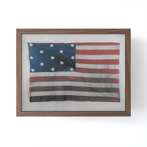 DENY Designs Flag Attributed to Elizabeth Schuyler Hamilton Framed Mini Art Print