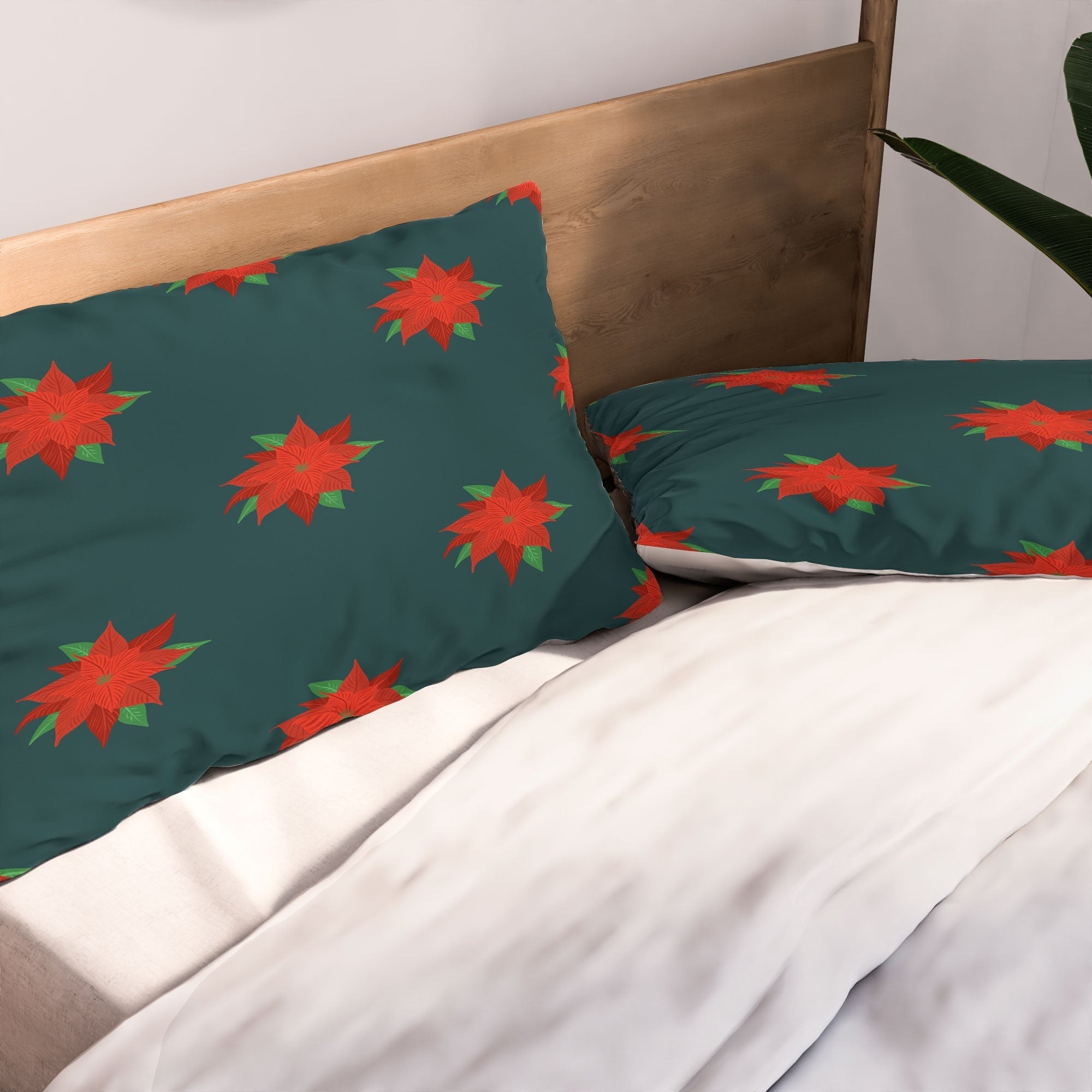 Design by Spark Poinsettia Florals Pillow Shams
