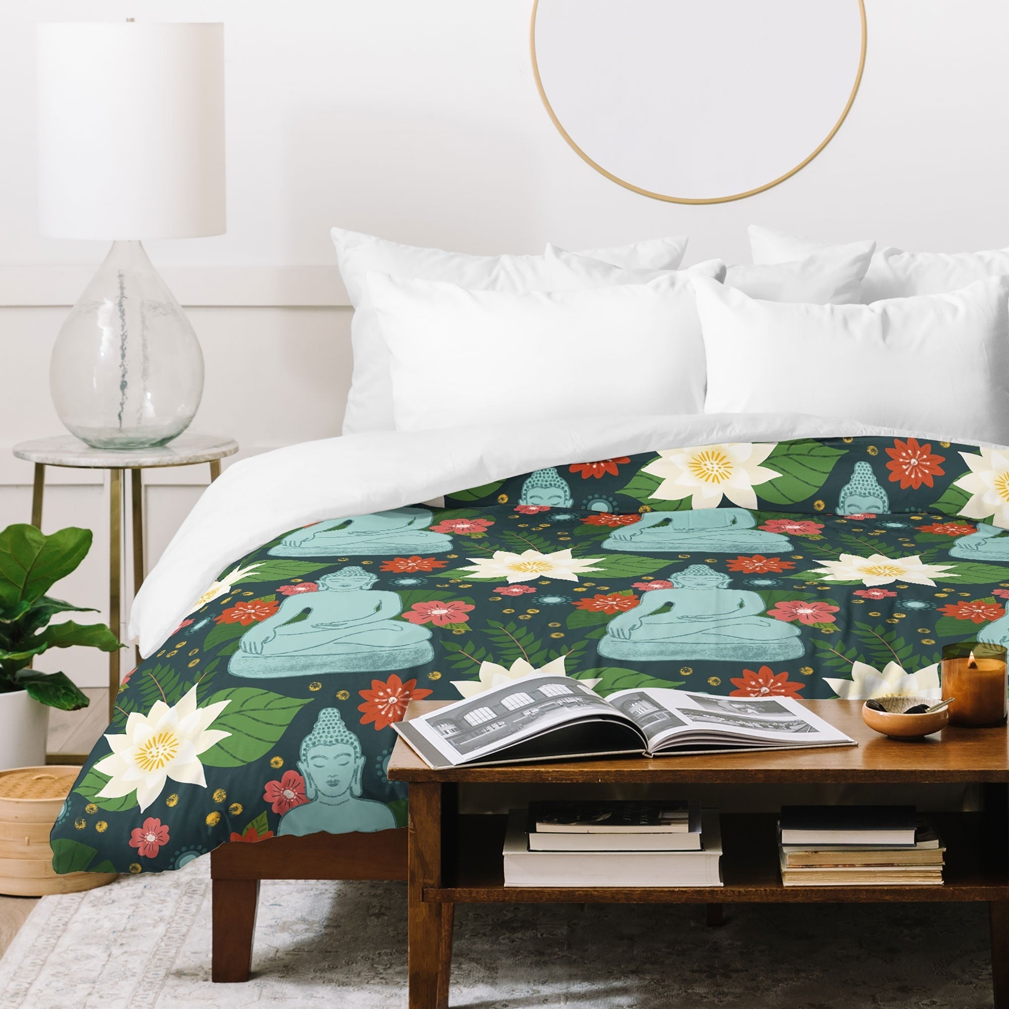 Design by Spark Meditating Lotus Buddha Duvet Cover