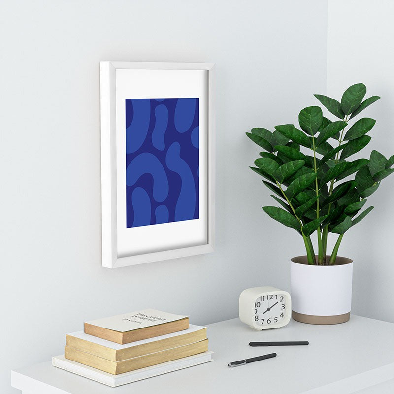 Camilla Foss Blue Pebble Recessed Framing Rectangle