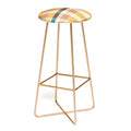 Marta Barragan Camarasa Retro Picnic Plaid Warm Tones Bar Stool