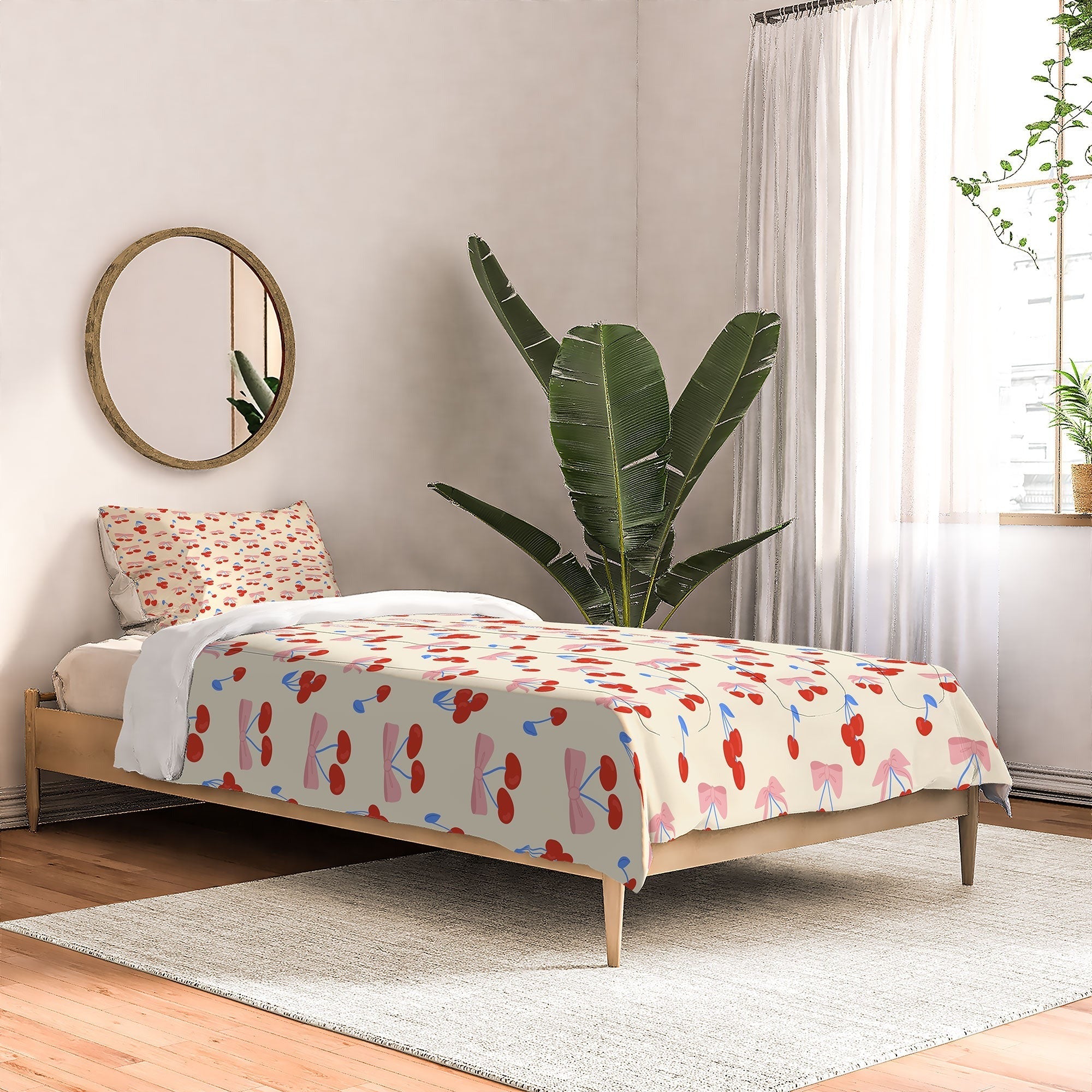 Design by Spark Cherries And Ribbons Comforter