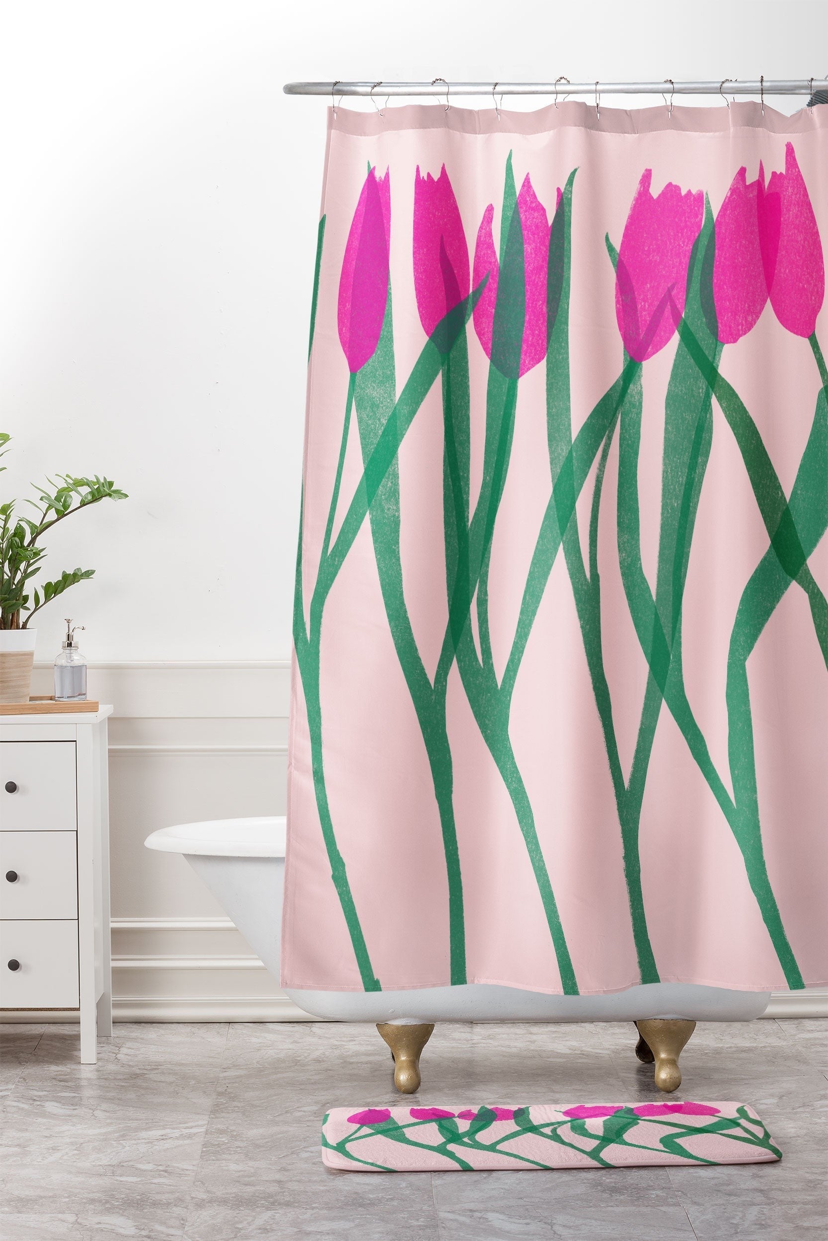 Garima Dhawan tulips 14 Memory Foam Bath Mat