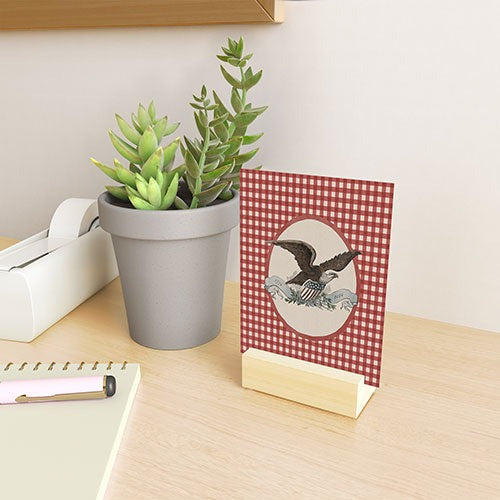 DENY Designs Gingham Eagle Mini Art Print