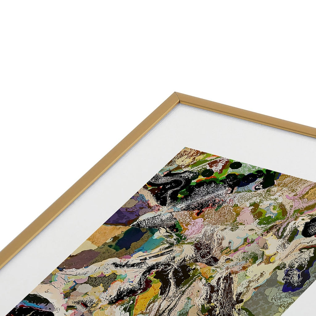 83 Oranges Echoes Beneath the Surface Metal Framed Art Print