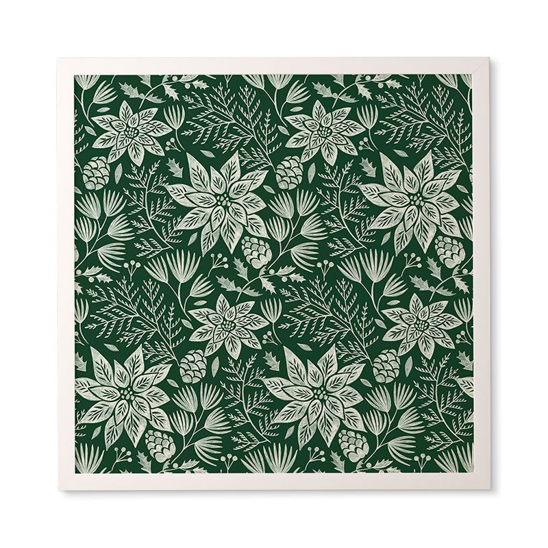 Pimlada Phuapradit Christmas Poinsettia Framed Wall Art