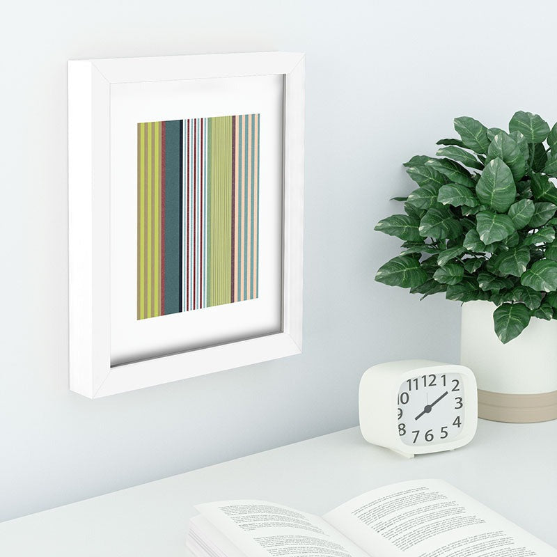 Marta Barragan Camarasa Colorful Stripe Delight Recessed Framing Rectangle