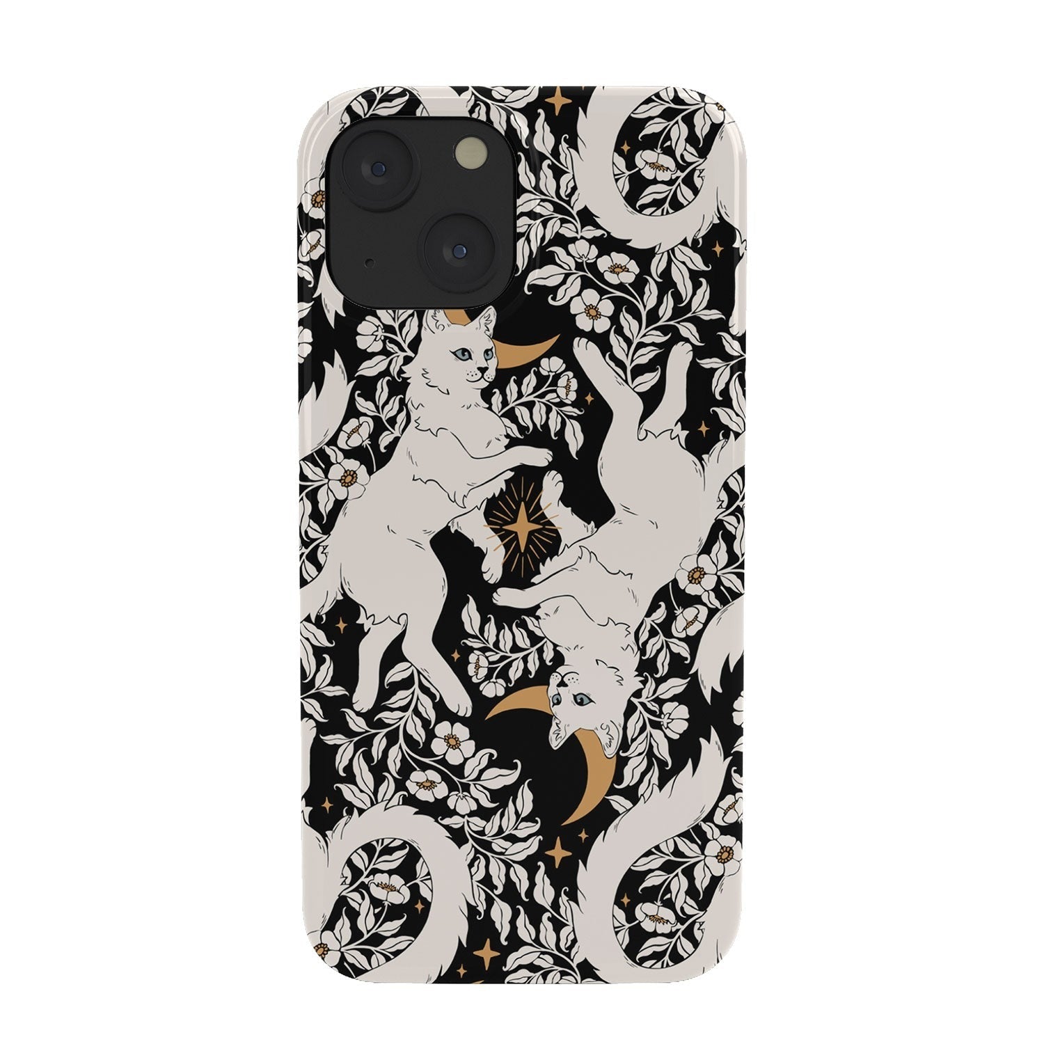 Avenie Celestial Cats Gold Phone Case