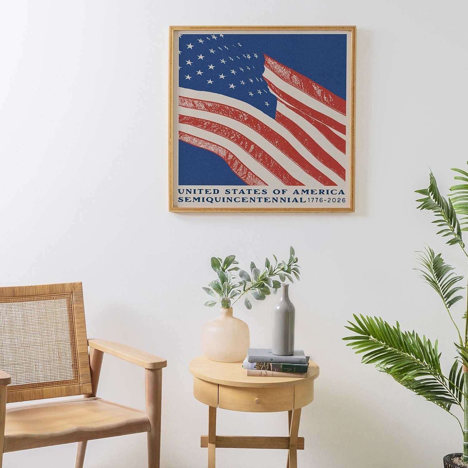 DENY Designs Stars n Stripes Semiquincentennial Framed Wall Art