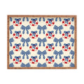 Design by Spark Nautical Christmas Bows Rectangular Tray