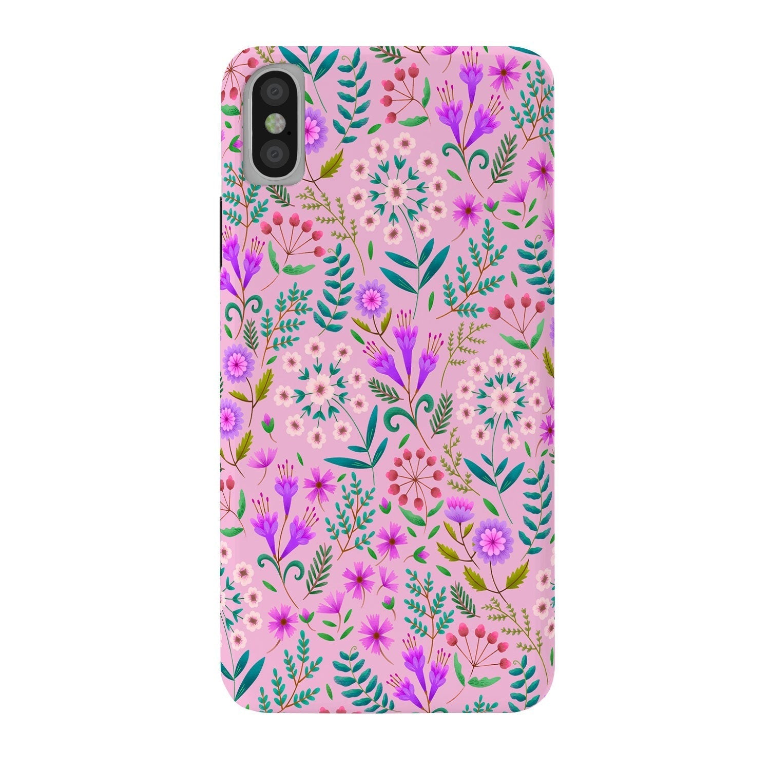 Pimlada Phuapradit Ditsy Purple Floral Half Drop Phone Case