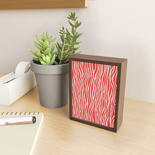 Avenie BR Red Zebra Stripe Framed Mini Art Print