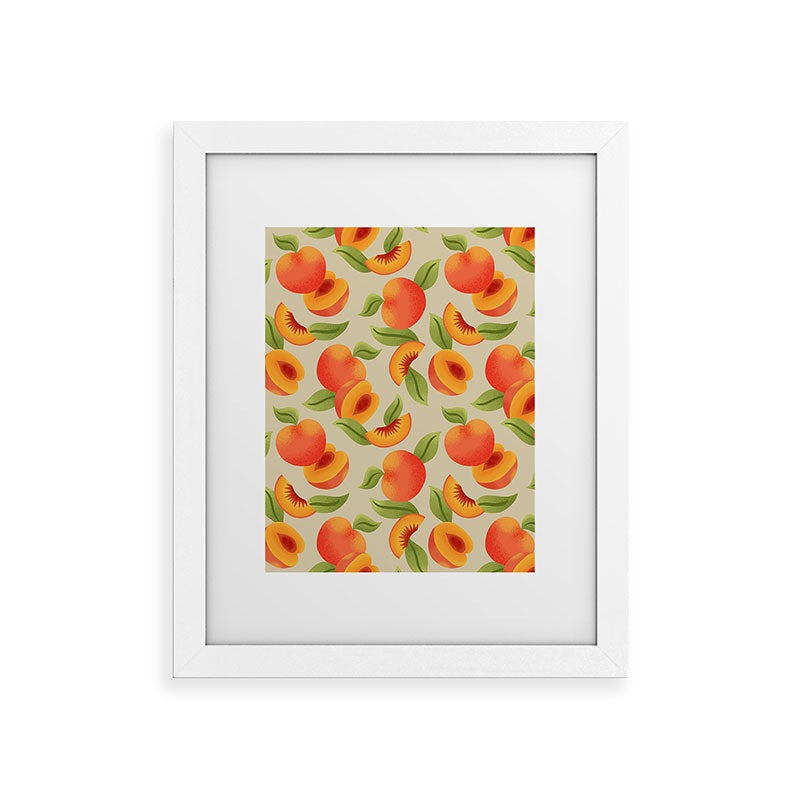 Jessica Molina Peach Pattern Framed Art Print