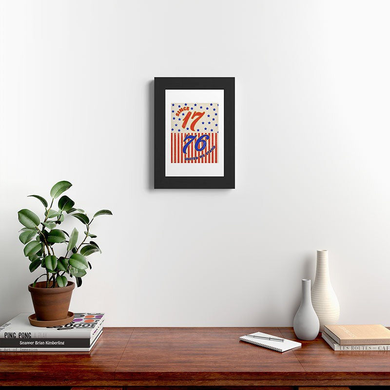 DENY Designs 1776 Stars Framed Art Print