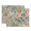 Ninola Design Botanic Retreat Floral Oleander Whimsical Teal Green Placemat