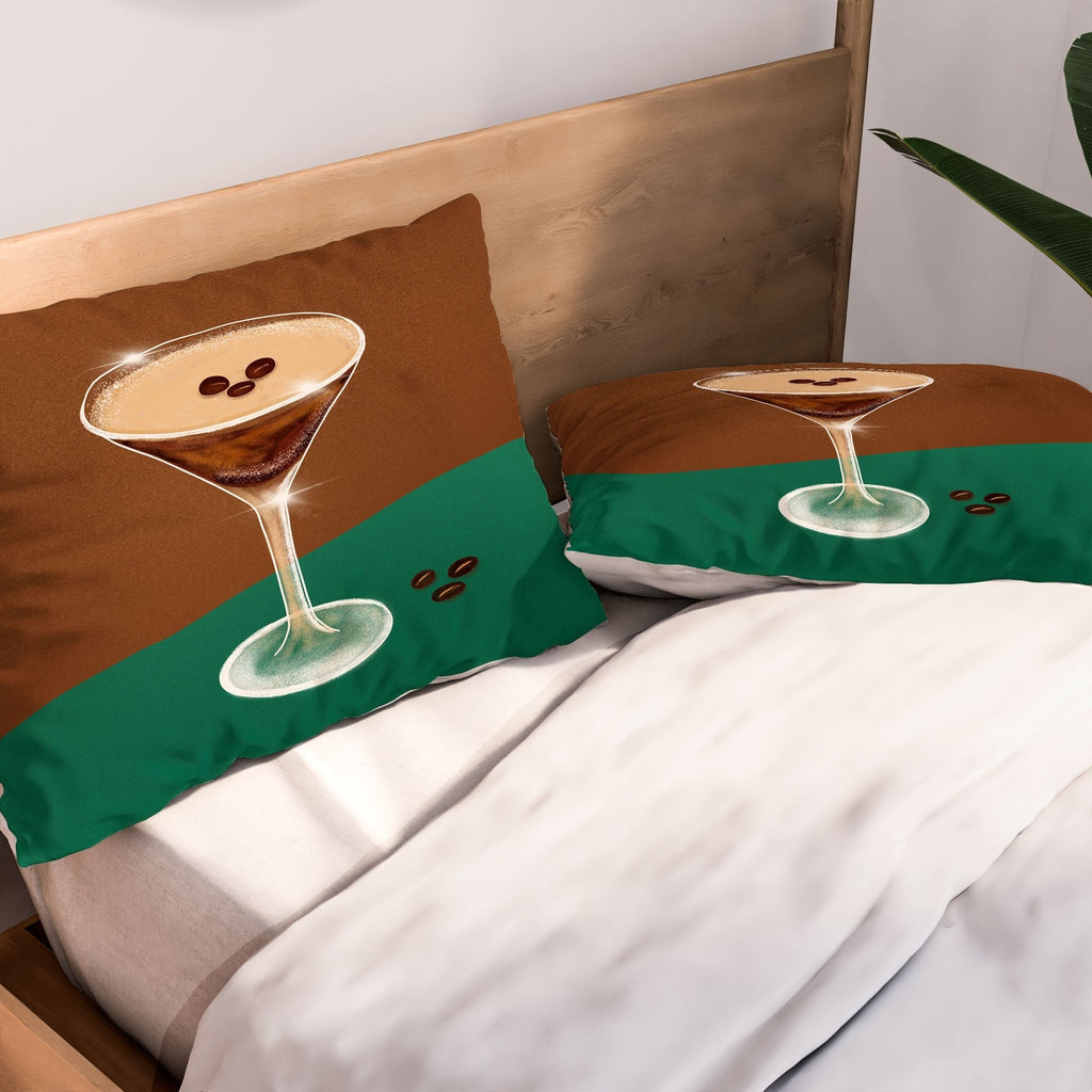 Design by Spark Expresso Martini Coffee Beans Pillow Shams