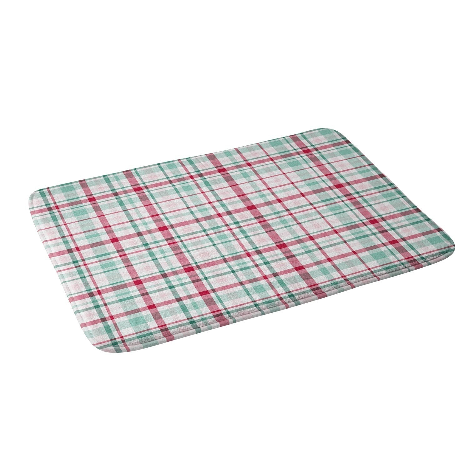 Lisa Argyropoulos Merry Vintage Plaid Memory Foam Bath Mat